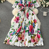 Women's European Style Long Dress Pleated Skirt Heavy Industry Beads