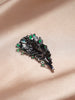 Retro Green Women's Luxury Fancy Coat Accessories Feather