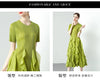 Sanzhai Pleated Spring and Autumn European and American Style Long-Sleeved Dress