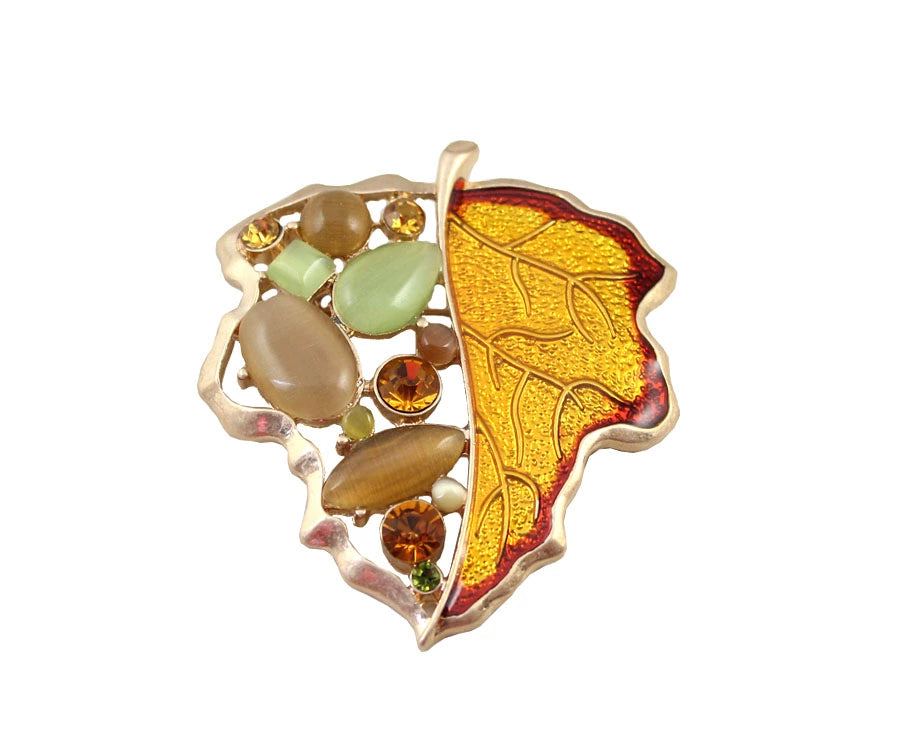 99 Karat Retro Hollow Leaves Drip Glazed Fashion Ornament