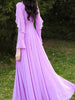 Long Sleeves Fashion All-Match Casual Chiffon Dress