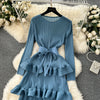 Accessible Luxury Banquet Cake Dress Pleated Silm Long Dress