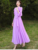 Long Sleeves Fashion All-Match Casual Chiffon Dress