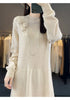 Vintage Half Turtleneck Handmade Embroidered Dress Cashmere Sweater