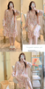 Cotton Silk Summer Long-Sleeve Casual Air Conditioning Clothes Sunderwear-Free