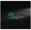 Retro Green Women's Luxury Fancy Coat Accessories Feather