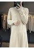 Women's Long Dresses 100% Cashmere and Wool Knit Jumpers, Lady Pullovers,