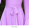 Long Sleeves Fashion All-Match Casual Chiffon Dress