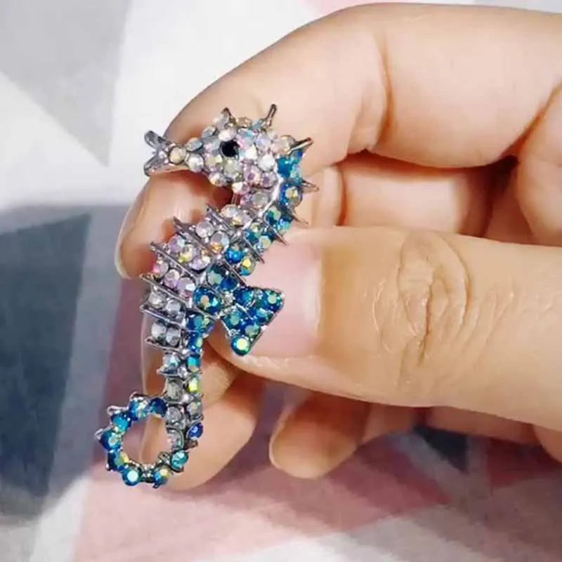 Beautiful Sapphire Blue Crystal Rhinestone Peacock Brooch Jewelry Pin Accessories Animal Brooch