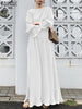 ZANZEA Elegant Fashion Women Maxi Sundress 2024 Autumn Long Dress Casual Pleated Long Sleeve Solid Color Party Vestidos Robe