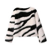 Ins Chic Girls Fluffy Zebra Fur Coat Women Harajuku Street Fashion Casual Faux Fox Fur Jacket Female Winter Thick Warm Overcoats