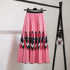 Nighpha Leopard Print Pleated Skirt for Women Summer High Waist Midi Skirt Large Swing Causal Party