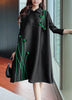 Miyake Pleated Large Size Dress New 2023 Autumn Dress Lapel Print Loose Large Size Fat MM Thin Single-breasted Cardigan Dresses