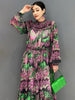 Women's Dress Printed Large Hem 3D Splicing Fashion Elegance Ladies Loose Dresses