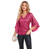 Grace Karin Fashion Women's Sparkle Sequin Party Blouse Tops Shimmer Glitter 3/4 Slit Sleeve Dressy Tops For Women Party Tunic