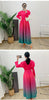 Gradient Pleated Dress For Women Long Sleeves Lantern Style Maxi Dresses 2024 Spring New Female Elegant Clothing 2DA4145