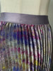 Shiny  Iridescent Colorful Luxury High Waist Women Midi Skirt Elastic Waistband Pleated SKirt