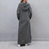 Women Hooded Sweatshirt Dress Pullover Hoodie Women Dress Elegant Maxi Dress with Hooded Sweatshirt Design Women's Autumn Winter