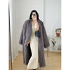 2023 Winter New Temperament  Environmental Protection Imitation Fox Fur Long Fur Outwear Women Warm Long Sleeve Mao Mao Coat Lady