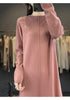 Women's Long Dresses 100% Cashmere and Wool Knit Jumpers, Lady Pullovers,