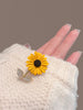 Cute Sunflower Sweater Brooches High-Grade Flower Coat Pin Accessories Women's Luxury Suit Corsage Neckline Jewelry Ornament