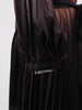 Gradient Pleated Fashion Long Dress Women Contrast Color Belt Gathered Waist Dresses Evening Party 2024 New 32C972