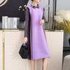 2023 Early Spring Women's Fashion New Red High-end  Elegant Large Size Loose Slimming Midi Dress