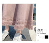 Elegant Tassel Knitted Skirts Midi Length for Women Autumn Winter Warm Thicken A Line Skirt Female Solid High Waist Cozy Skorts