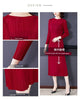 Sanzhai Pleated Spring and Autumn European and American Style Long-Sleeved Dress