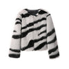 Ins Chic Girls Fluffy Zebra Fur Coat Women Harajuku Street Fashion Casual Faux Fox Fur Jacket Female Winter Thick Warm Overcoats