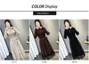 Hot Semi-High Collar Lace Temperament Autumn and Winter Dress