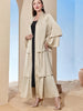 Fashion Patchwork Satin Cardigan Dress Women's Elegant Solid Lace-up Maxi  Dress  Kimono Robe Femme