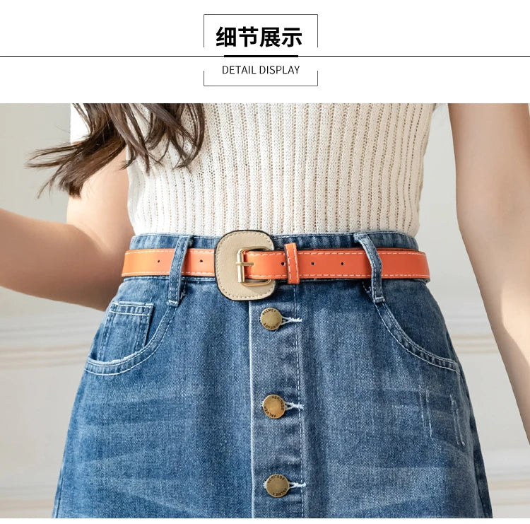 JXMYY 2024 Spring And Autumn Fashion New Large Size High Waist All-Match Women's Denim Skirt Stitching Midi Skirt