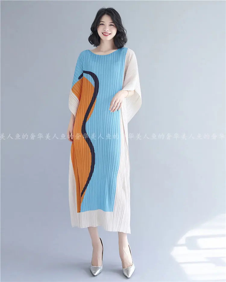 Korejepo Wrinkled 2024 New Summer Dresses Fashion Age Reducing French Dress Design Light Mature Style Temperament Long Vestido