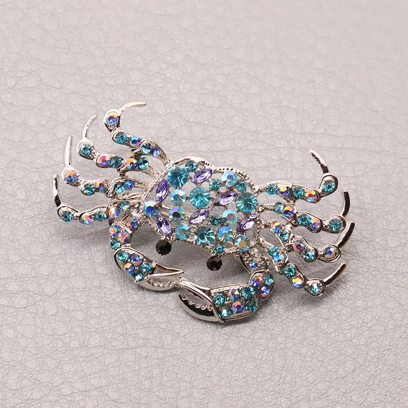 Beautiful Sapphire Blue Crystal Rhinestone Peacock Brooch Jewelry Pin Accessories Animal Brooch