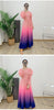 Gradient Pleated Dress For Women Long Sleeves Lantern Style Maxi Dresses 2024 Spring New Female Elegant Clothing 2DA4145