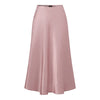 Summer Maxi Skirts VONDA Elegant Satin Women High Waist Solid Color Bottoms 2023 Pleated Casual Loose Streetwear Long Skirts