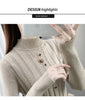 Hot Semi-High Collar Lace Temperament Autumn and Winter Dress