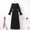 ZANZEA Elegant Fashion Women Maxi Sundress 2024 Autumn Long Dress Casual Pleated Long Sleeve Solid Color Party Vestidos Robe