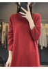 Women's Long Dresses 100% Cashmere and Wool Knit Jumpers, Lady Pullovers,