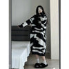 Long Sleeve Dresses Women Lazy Style Midi Knitted Chic Mink-fleece Panelled Korean Fashion Autumn Winter Prevalent Cozy Gentle