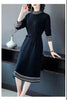 2024 New Year Red Fleece Lace Up Elegant Party Dresses for Women Winter Fashion Patchwork Long Sleeve Midi Dress Slim Vestidos