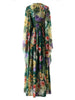 LD LINDA DELLA New Fashion Designer Spring Maxi Dress Women Vacation Flower print Vintage Long Loose Dress