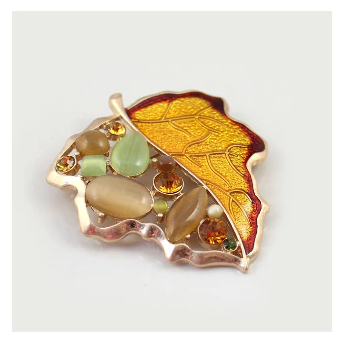 99 Karat Retro Hollow Leaves Drip Glazed Fashion Ornament