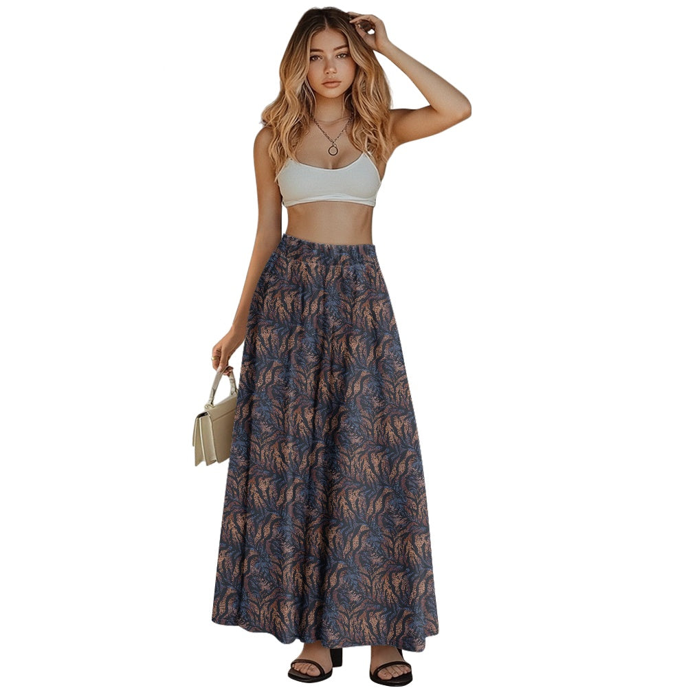 Printed Double Pocket Skirt