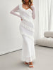 Devine Ruffled Surplice Long Sleeve Maxi Dress