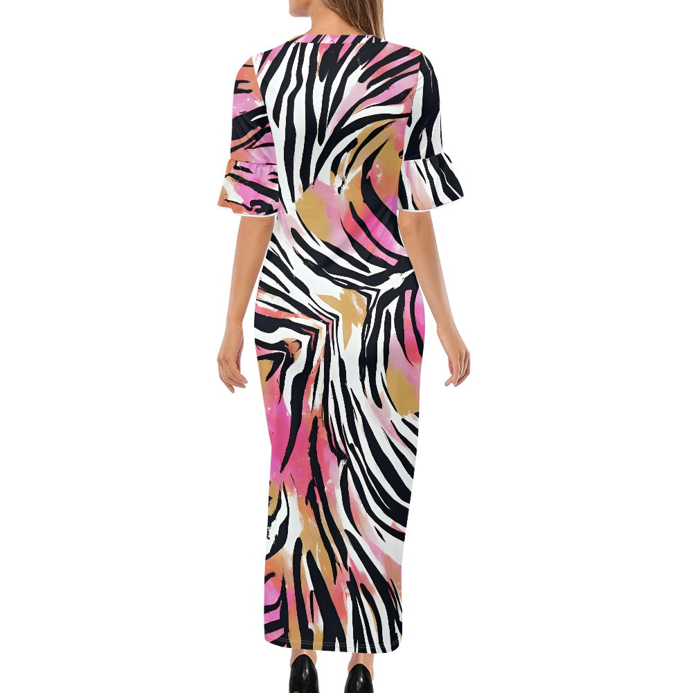 Anavah Dress Zebra Print