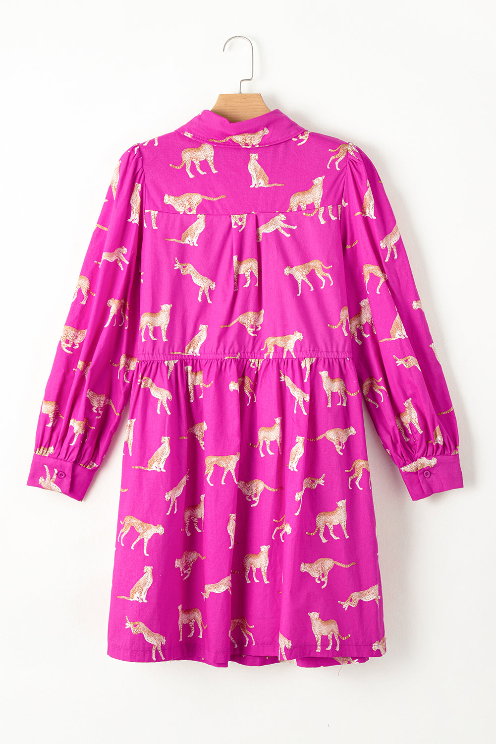 Rose Cheetah Print Drawstring Tunic