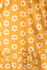 Yellow Flower Print Bracelet Sleeve Buttons Collared Maxi Dress