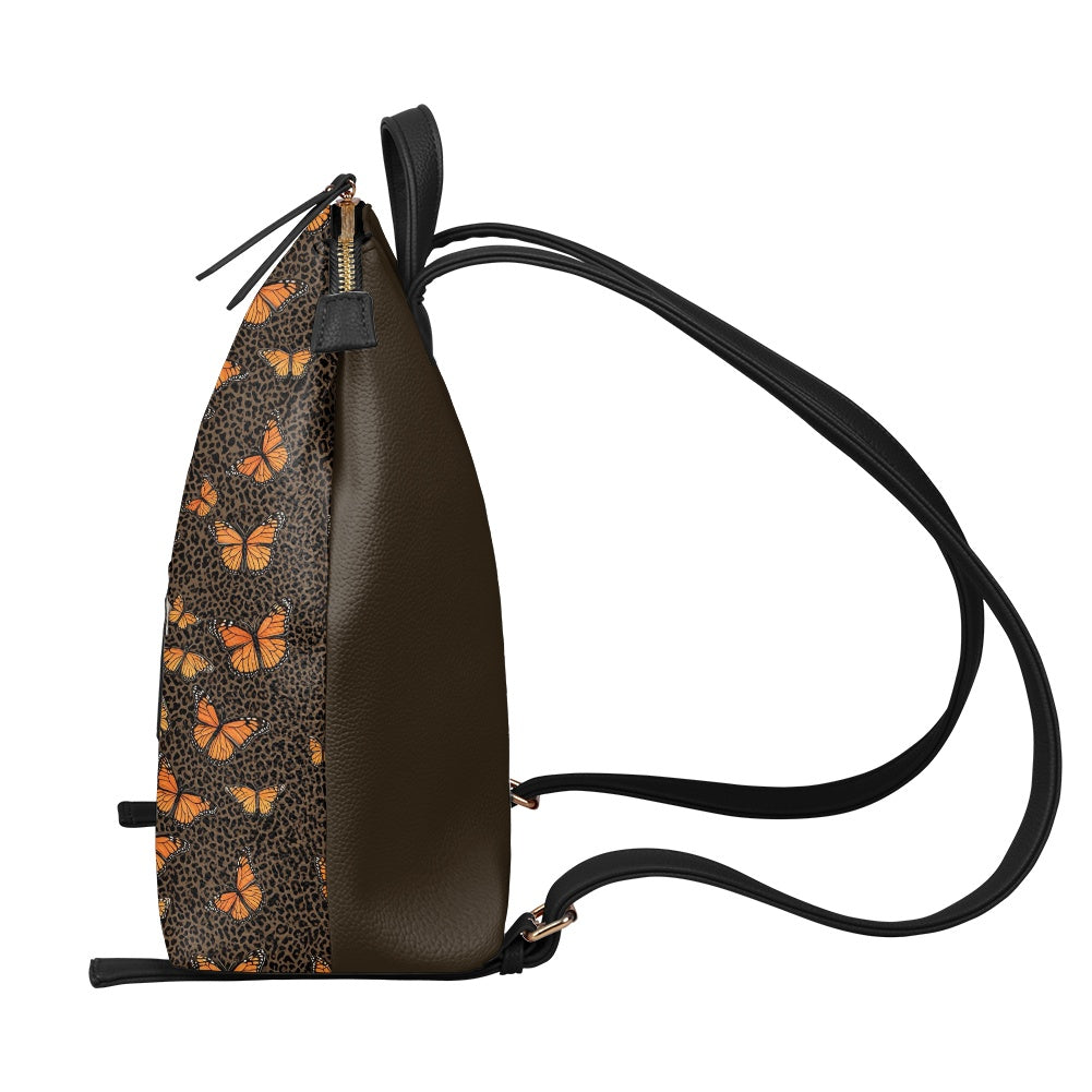 Butterfly PU Casual Backpack